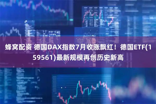蜂窝配资 德国DAX指数7月收涨飘红！德国ETF(159561)最新规模再创历史新高