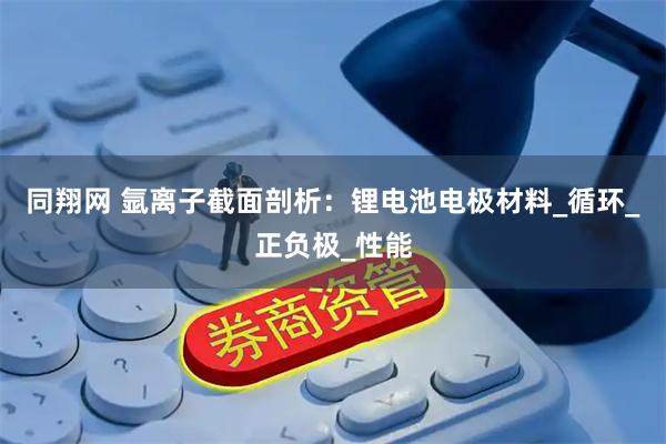 同翔网 氩离子截面剖析：锂电池电极材料_循环_正负极_性能