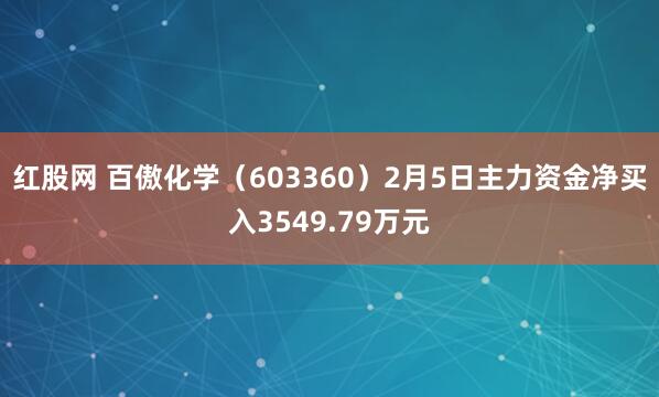 红股网 百傲化学（603360）2月5日主力资金净买入3549.79万元