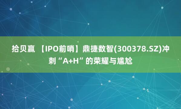 拾贝赢 【IPO前哨】鼎捷数智(300378.SZ)冲刺“A+H”的荣耀与尴尬